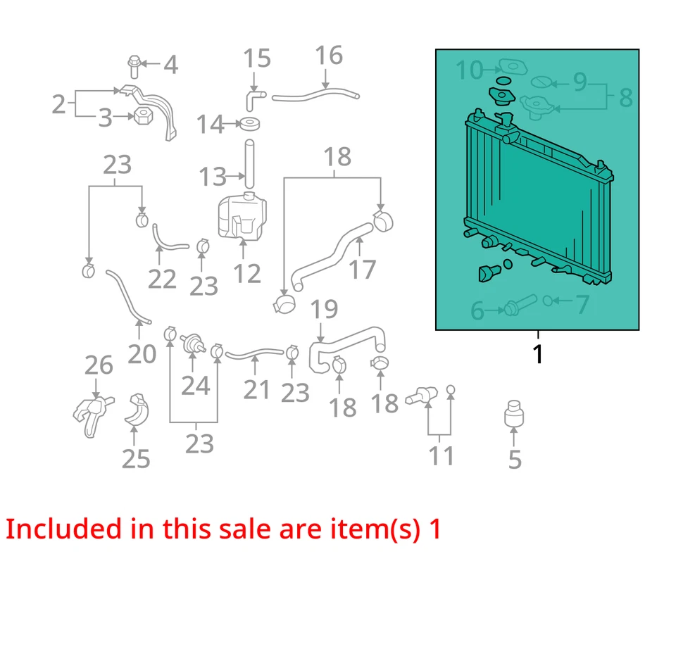 Radiator Fits 09 CR-V 3047952 Foto 3 de 4