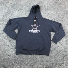 Dallas Cowboys Fleece Hoodie Mens Large Blue NFL Football Fanatics Apparel NWT