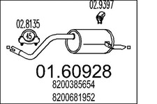 Pot d'échappement Renault MODUS
