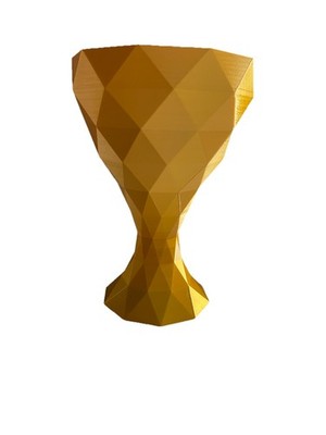 3Dprinted Gold Colored Vase