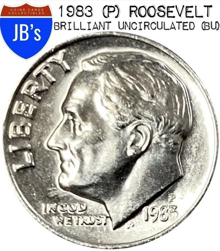 1983-P Roosevelt Dime 10c - BRILLIANT UNCIRCULATED (BU)