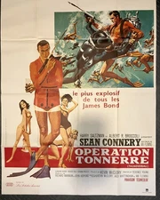 THUNDERBALL (1965), Original Huge French Poster,  Folded, 47x63" - EXCELLENT!