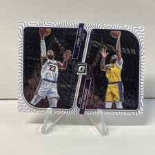LeBron James Anthony Davis 2023-24 Donruss Optic Optical Illusions #1 a