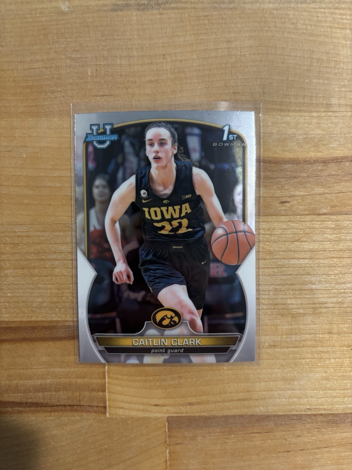 2022 BOWMAN CHROME UNIVERSITY #50 CAITLIN CLARK 1ST BOWMAN RC