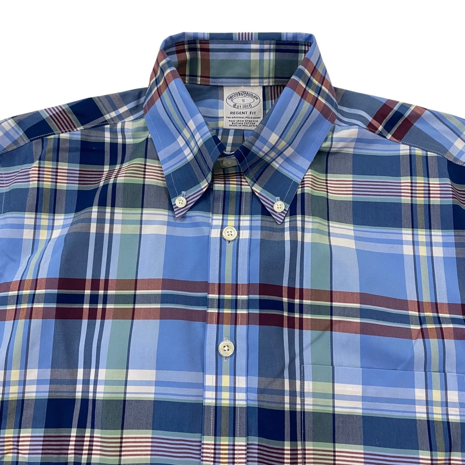 Camisa social masculina Brooks Brothers Regent elástica sem ferro P - Imagem 2 de 3