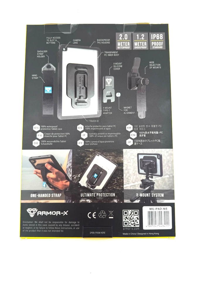 ARMOR-X IP68 1.5 Meter Waterproof case Hand Strap for iPad mini 5 | New - Image 2 of 3