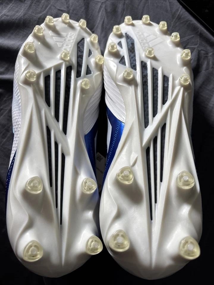 NWT Adidas Freak Carbon Mid Football Cleats Blue & White Men’s Sz 15 F97435 - Image 4 of 4