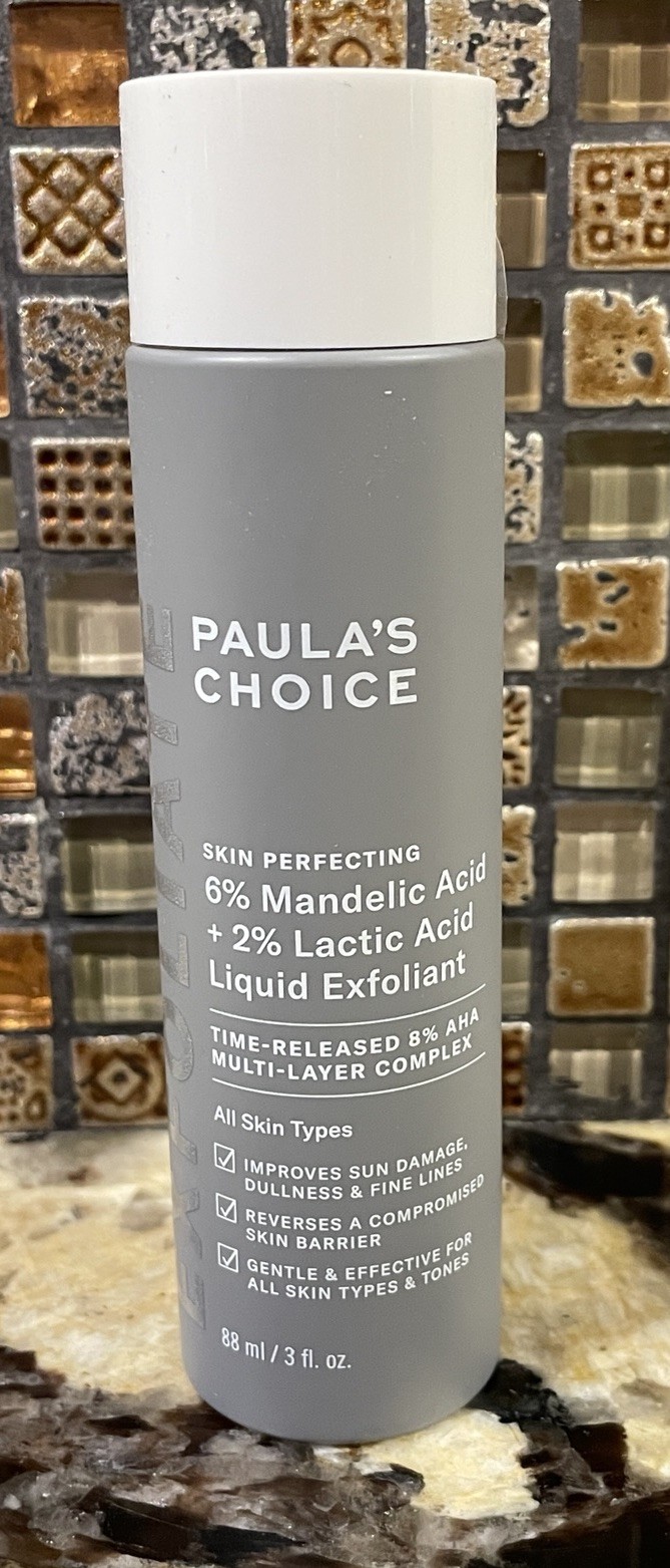 PAULA'S CHOICE 6% MANDELIC ACID + 2% LACTIC ACID LIQUID EXFOLIANT 3 OZ SEALED