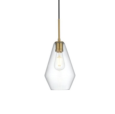 Elegant Lighting LD2260 Gene 7''W Mini Pendant - Gold
