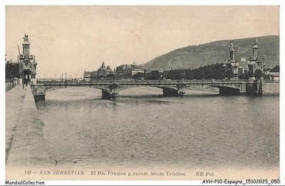 AYHP10-0659-SPAIN - SAN SEBASTIAN - The Urumea River and Marja Cristina Bridge