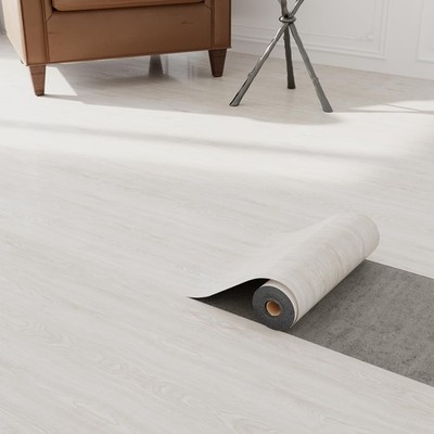 Peel and Stick Vinyl Flooring Roll 15.7''x 393''/43 Sq.Ft, Thicken Self Adhesiv...
