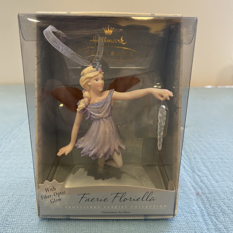 Hallmark Keepsake Ornament Frostlight Faerie Delandra Fiber Optic Glow 2001