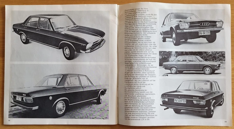Rare Audi 100 Design & Development 1969 German Market Sales Brochure Style Auto - Image 4 of 4
