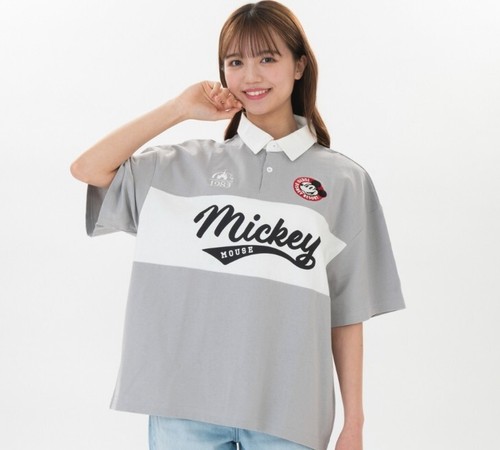 Japan Tokyo Disney Mickey Mouse Resort Rugger T-shirt Grey Size S M L 2025 - Picture 4 of 4