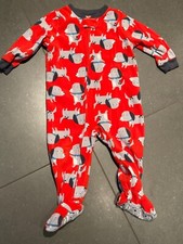Carter  s 18 Month One Piece Red Pajamas with Dogs