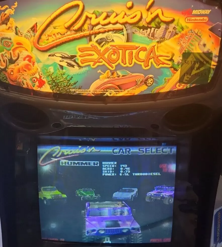 Cruis'n Exotica - Midway/Nintendo Arcade Driving Game - Arcade Gallery