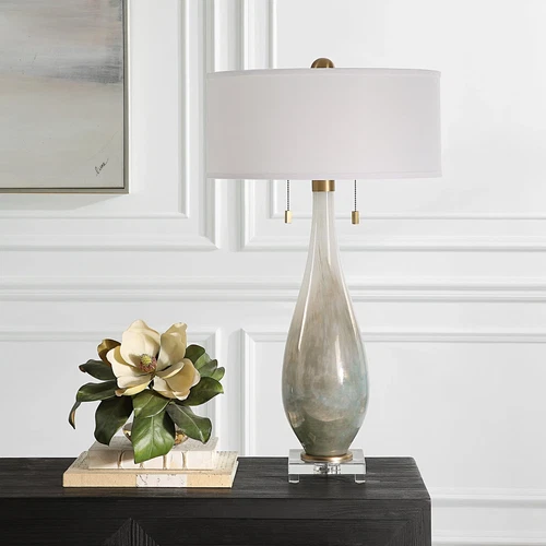 Cardoni Bronze Glass Table Lamp - Picture 2 of 6
