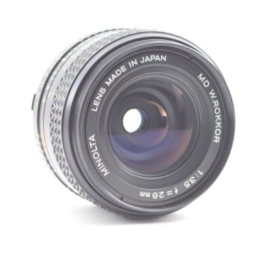 RARE!!!【Top Mint】MINOLTA MD W.ROKKOR 28mm f/3.5 Wide Angle Lens
