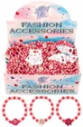 Girls Pretty Pink Wooden Bead Bracelets Birthday Party Loot Bag Fillers Gift