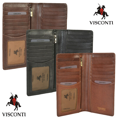 Visconti Herren Echtleder RFID Lang Bargeld & Münze Jacke Geldbörse Geschenk Box TSC45