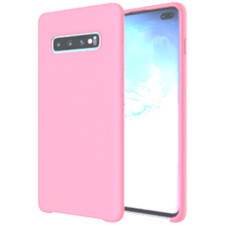 New Liquid Silicone Gel Rubber Shockproof Case Cover LIGHT PINK For Samsung S10