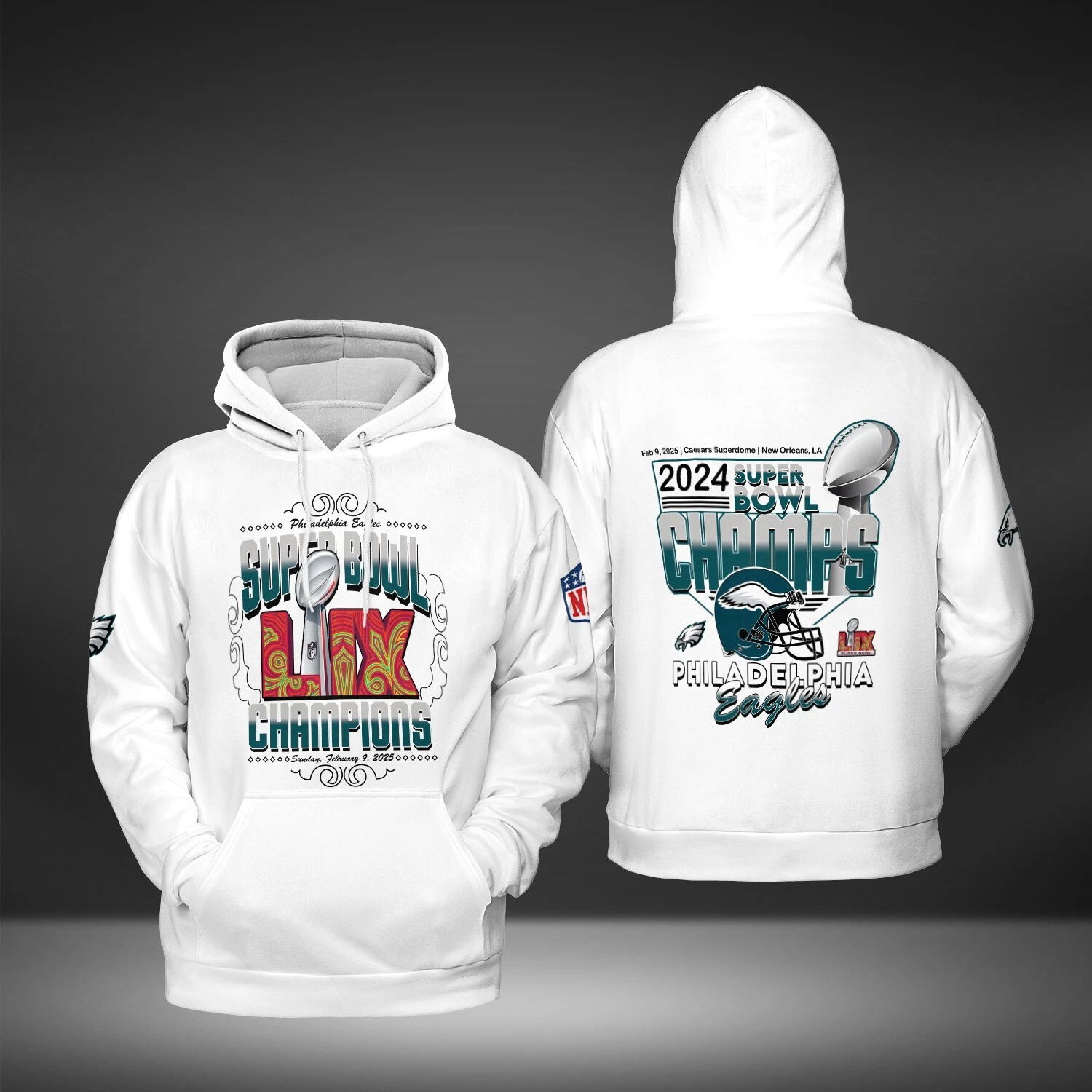 Philadelphia Eagles 2025 Super Bowl LIX Champions Hoodie | ID 20355901 ...