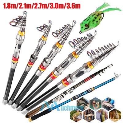 Travel Rod Carbon Telescopic UL Fishing Rod Pole 2g-7g