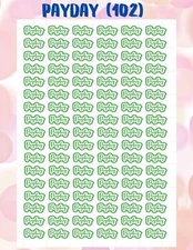PLANNER STICKERS – PREMIUM STICKERS – PAYDAY - 102 TOTAL STICKERS!