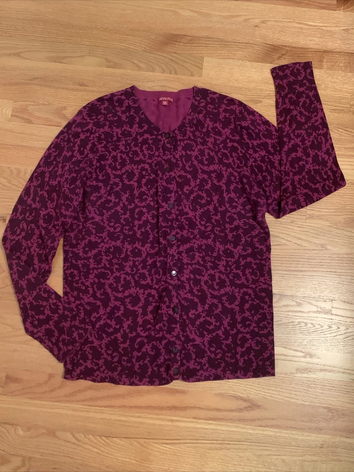 MERONA розовый элегантный французский пейсли Ренессанс кардиган свитер размер XXL ❤️cb15m3 - Изображение 2 из 4