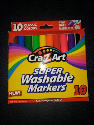 NEW Cra-Z-Art Classic Super Washable Markers 10 in Pack 884920100022 | eBay