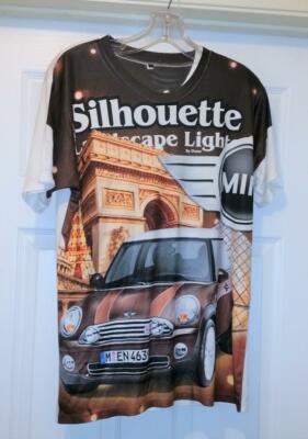 Silhouette Landscape Lights by Dono Mini Cooper Shirt Used Large (runs small)