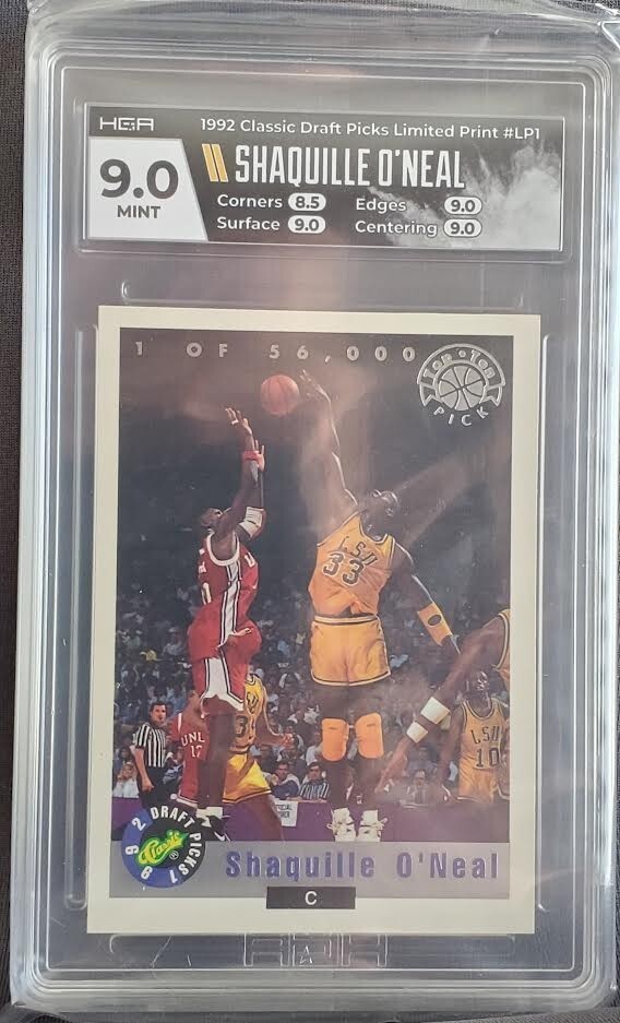 1992 Classic Draft Picks - Shaquille O'Neal Limited Prints #LP1 GRADED MINT 9 🔥