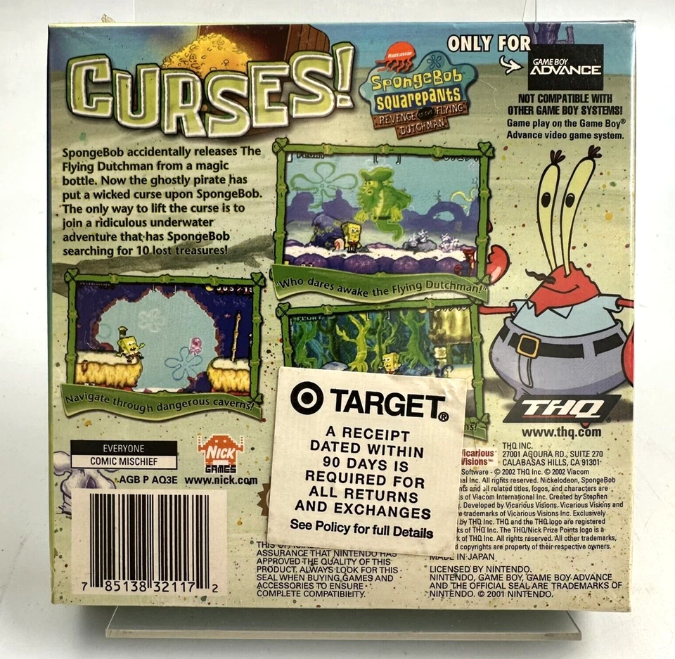 GBA SpongeBob SquarePants Revenge Of The Flying Dutchman, New And Sealed - FLAW - Image 2 of 4