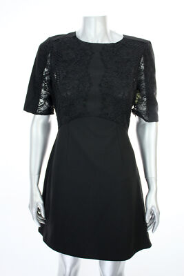 Made For Impulse Juniors Black Short-Sleeve Lace Fit & Flare Dress M | eBay