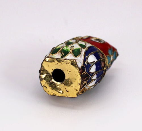 Cloisonne Miniature Owl Multicolored Double Sided Figurine Vintage - Picture 6 of 6