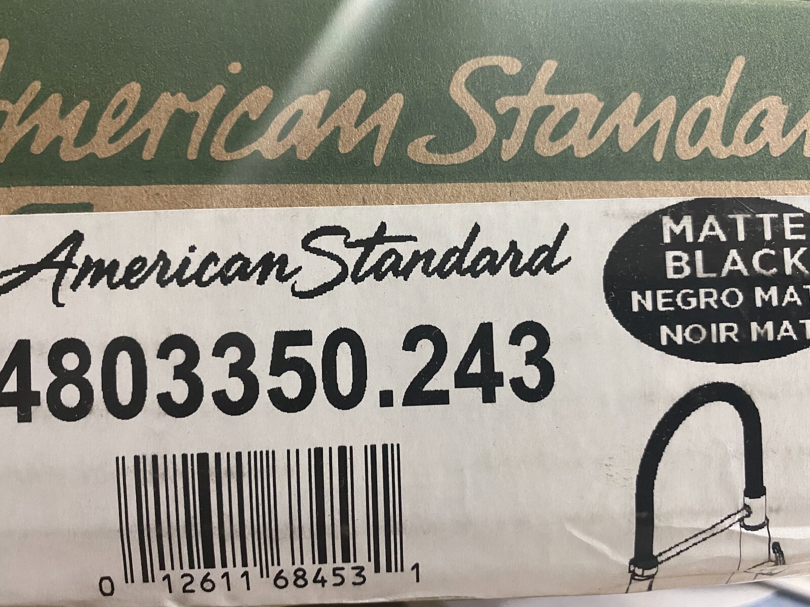 American Standard Studio S Pre Rinse Kitchen Faucet 4803350.243 - MATTE BLACK