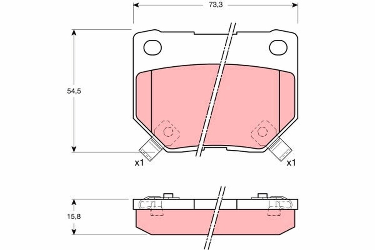 GDB1007 TRW Brake Pad Set, disc brake for NISSAN