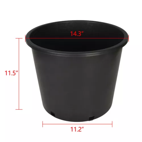 1/2/3/5/7/10/15/20 Gallon Plastic Nursery Pots Garden Plant Flower Pot Planter - Picture 28 of 34