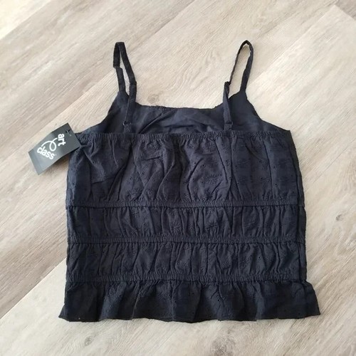 NWT Art Class Girls Black Eyelet Cotton Tank Top Size XL (14) 3531 - Picture 3 of 6