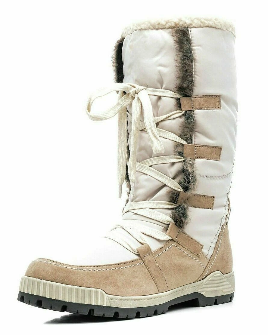 Tamaris 26027 Quartz Duo Tex Water Resistant Fleece Lined Lace Up Snow Boots
