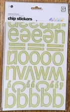 Basic Grey Designer Chipboard Kioshi Alphas Real Thick & Sticky Chip Sticker 4pg