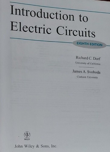 Introduction to Electric Circuits by James A. Svoboda and Richard C ...