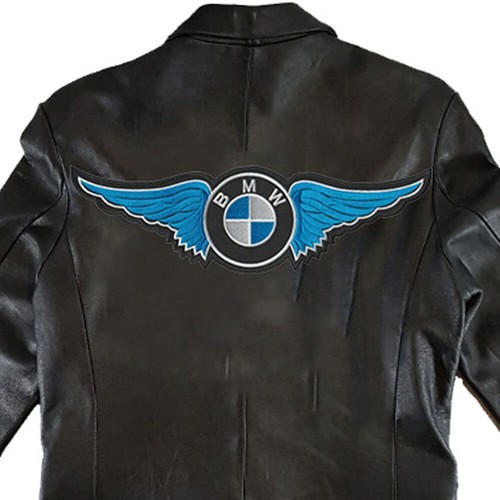 Logo BMW Ala Colore Blu Auto Moto Misura 11,5"x3,4" Cucire Ferro su Toppa Fai da Te - Foto 6 di 11