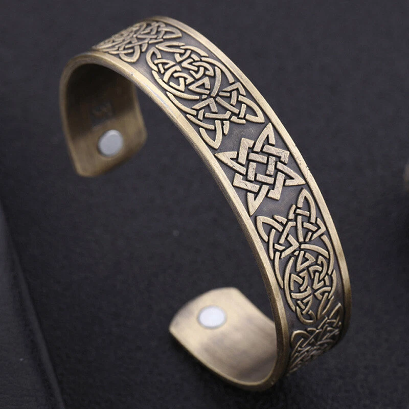 Pulseira masculina MENDEL vintage nórdica viking celta trindade nó punho irlandês - Imagem 4 de 4