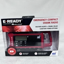 Midland ER210 Emergency Crank Weather Radio - Red New Open Box