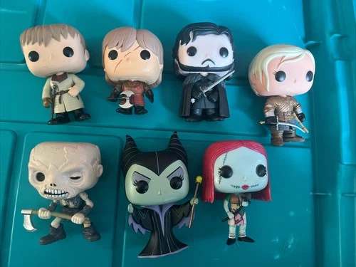 Funko Pop Toys  Characters Lot (7) Loose No Box Game Of Thrones Disney