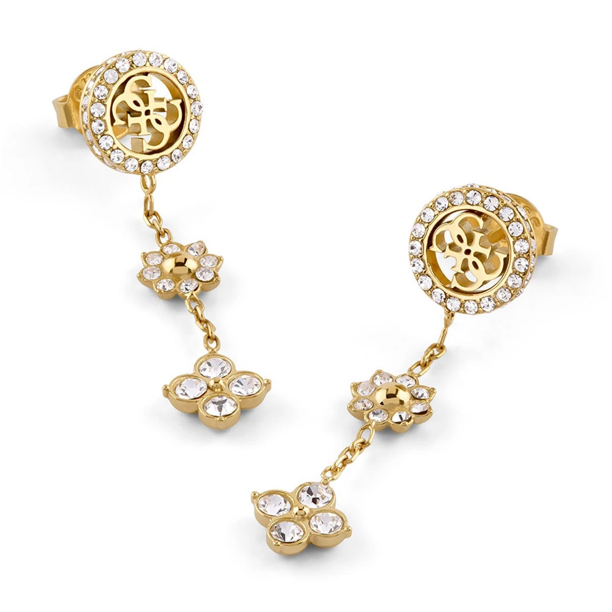 Philip Jones Orecchini A Stella Placcati Oro – Con Cristalli Zircondia®, In Sacchetto Regalo