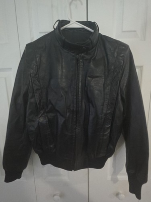#ad #ad Vintage Fingerhut Black faux leather jacket size 15 16 Rare Retro Womens Fashion $49.00