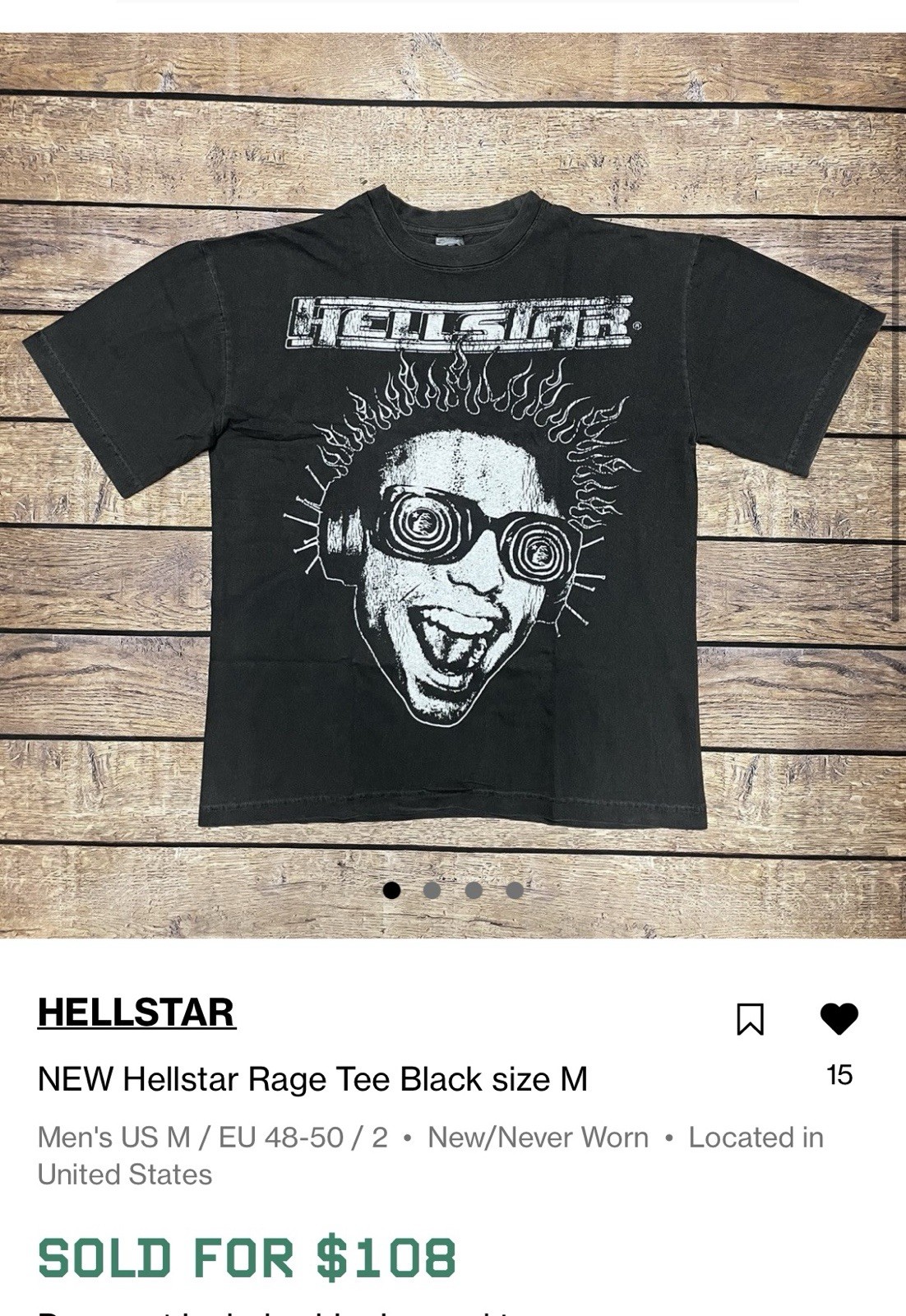 HELLSTAR T shirt Medium. (100% Authentic) - image 5