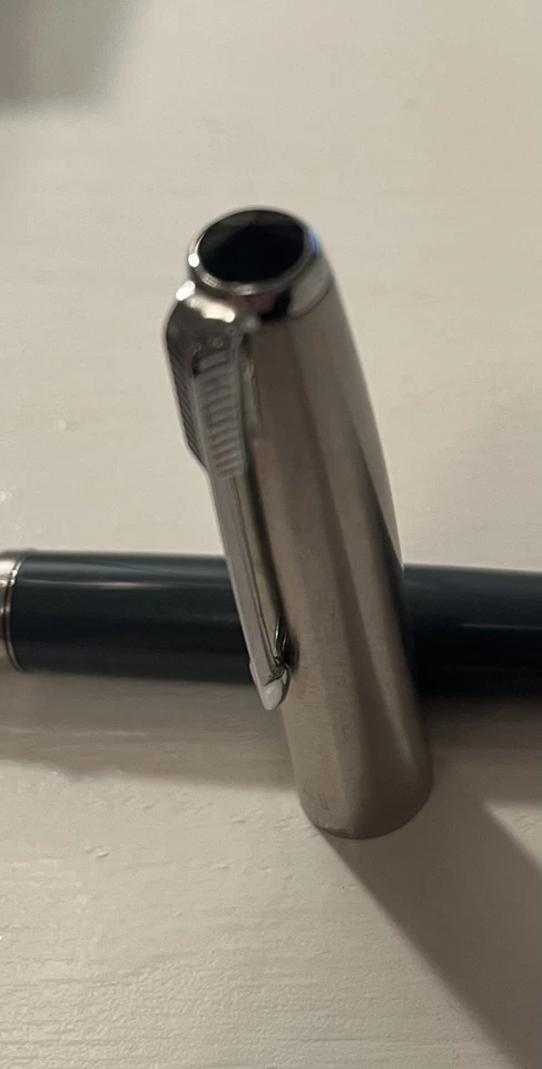 Винтажная перьевая ручка Parker 41 с серым стволом + хромированная крышка + октановый новый в коробке + демонстрационная - Изображение 3 из 4